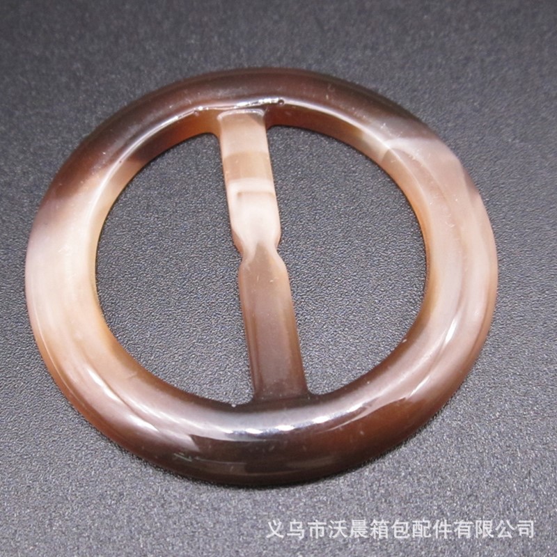 Supply Coat Resin Belt Buckle round Three-Gear Japanese Buckle Silk Scarf Knotted Button T-shirt Corner Knotted Retaining Ring