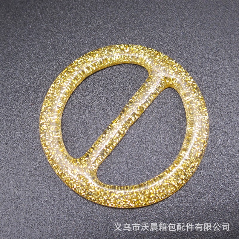 Supply Coat Resin Belt Buckle round Three-Gear Japanese Buckle Silk Scarf Knotted Button T-shirt Corner Knotted Retaining Ring