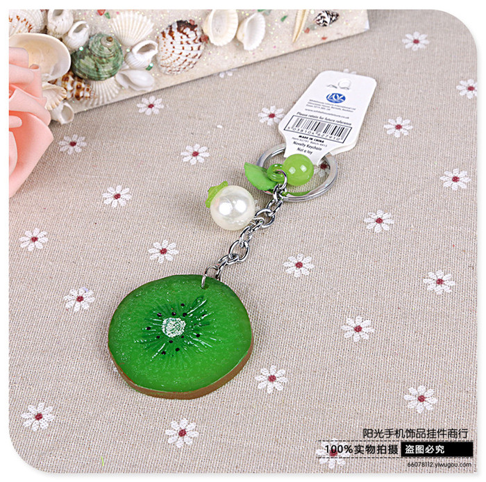 Resin big jelly jelly small jelly key buckle creative gift simulation fruit bag key pendant