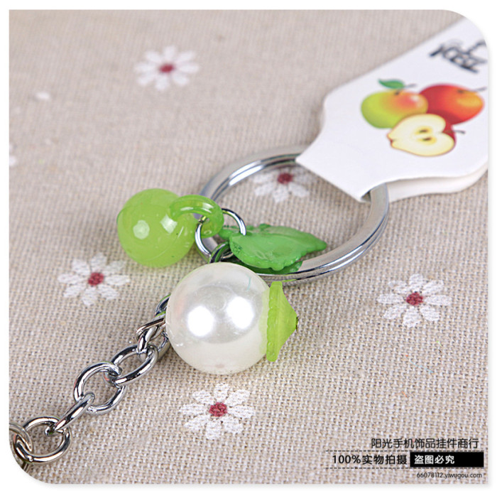 Resin big jelly jelly small jelly key buckle creative gift simulation fruit bag key pendant