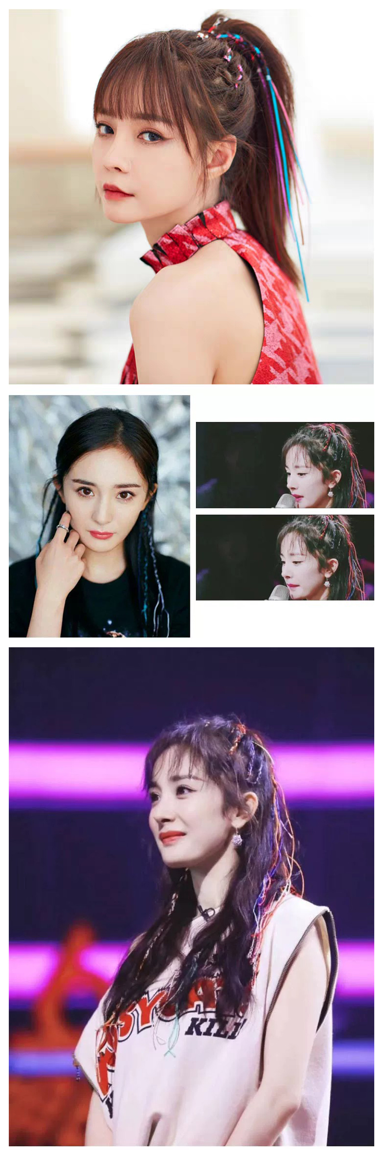 Braided Hair Rope Colored Headband Female Xuan Ya Hip Hop Colorful Ropes Colorful Thread Braid Children Colorful Ribbon Hair Accessories Modeling Headdress