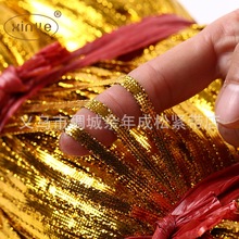 Customized 8 Core round Gold Wire Cotton Yarn Dacron Ropes DIY Luggage Tag Golden Rope Decorative Gift Golden Rope