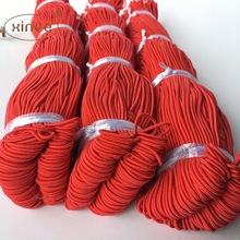 Customized 8 Core round Gold Wire Cotton Yarn Dacron Ropes DIY Luggage Tag Golden Rope Decorative Gift Golden Rope
