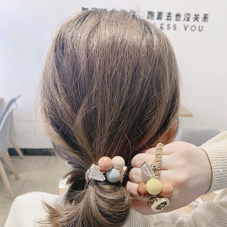 Korean Style Fresh Mori Girl&#039;s Hair Rope Hair Accessories Simple Hair Elastic Band Hot Selling Bracelet Two Hair Ropes Hair Ring