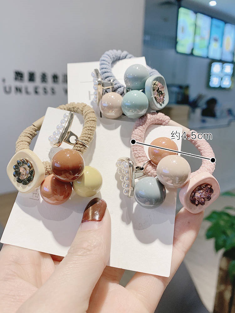 Korean Style Fresh Mori Girl's Hair Rope Hair Accessories Simple Hair Elastic Band Hot Selling Bracelet Two Hair Ropes Hair Ring