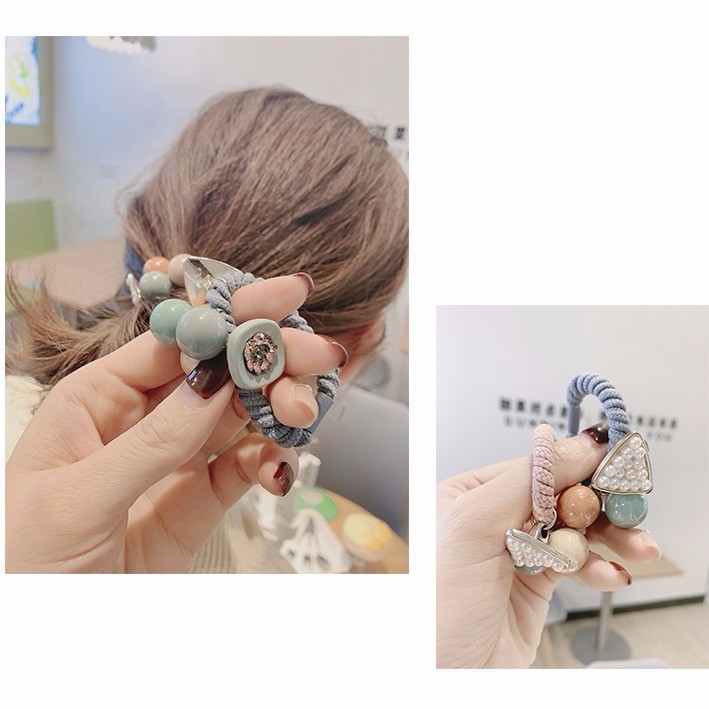 Korean Style Fresh Mori Girl's Hair Rope Hair Accessories Simple Hair Elastic Band Hot Selling Bracelet Two Hair Ropes Hair Ring