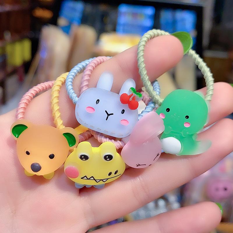 Korean Children&#039;s Flower 10 Hair Ropes Hair Rope Set Baby Hair Tie Small Rubber Band Hair Accessories Girl Princess Cartoon