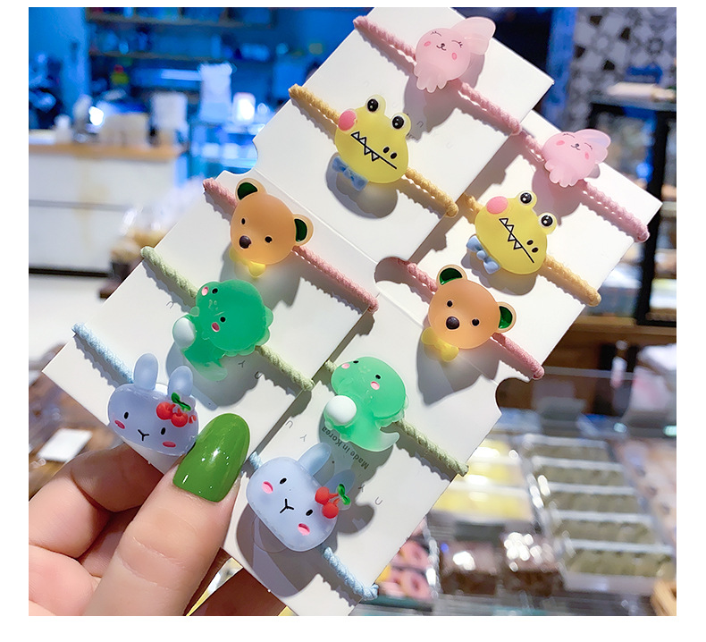 Korean Children's Flower 10 Hair Ropes Hair Rope Set Baby Hair Tie Small Rubber Band Hair Accessories Girl Princess Cartoon