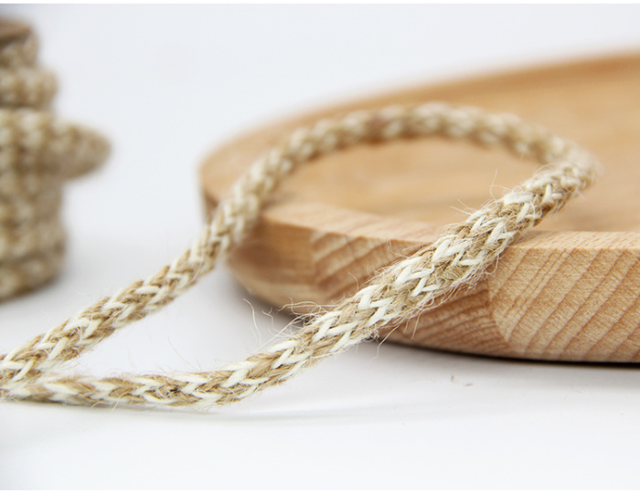 Hemp Rope Hand Woven fine ropes jute rough rope Vintage Ornament Bundle Rope Mixed yarn