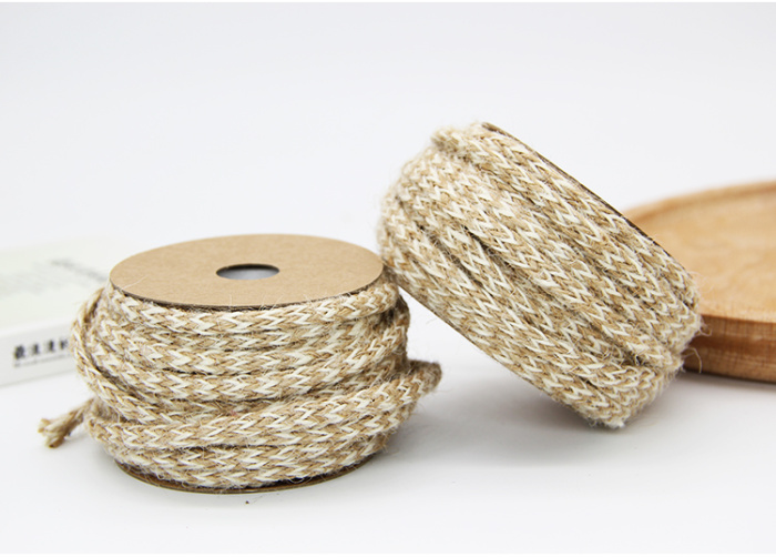 Hemp Rope Hand Woven fine ropes jute rough rope Vintage Ornament Bundle Rope Mixed yarn