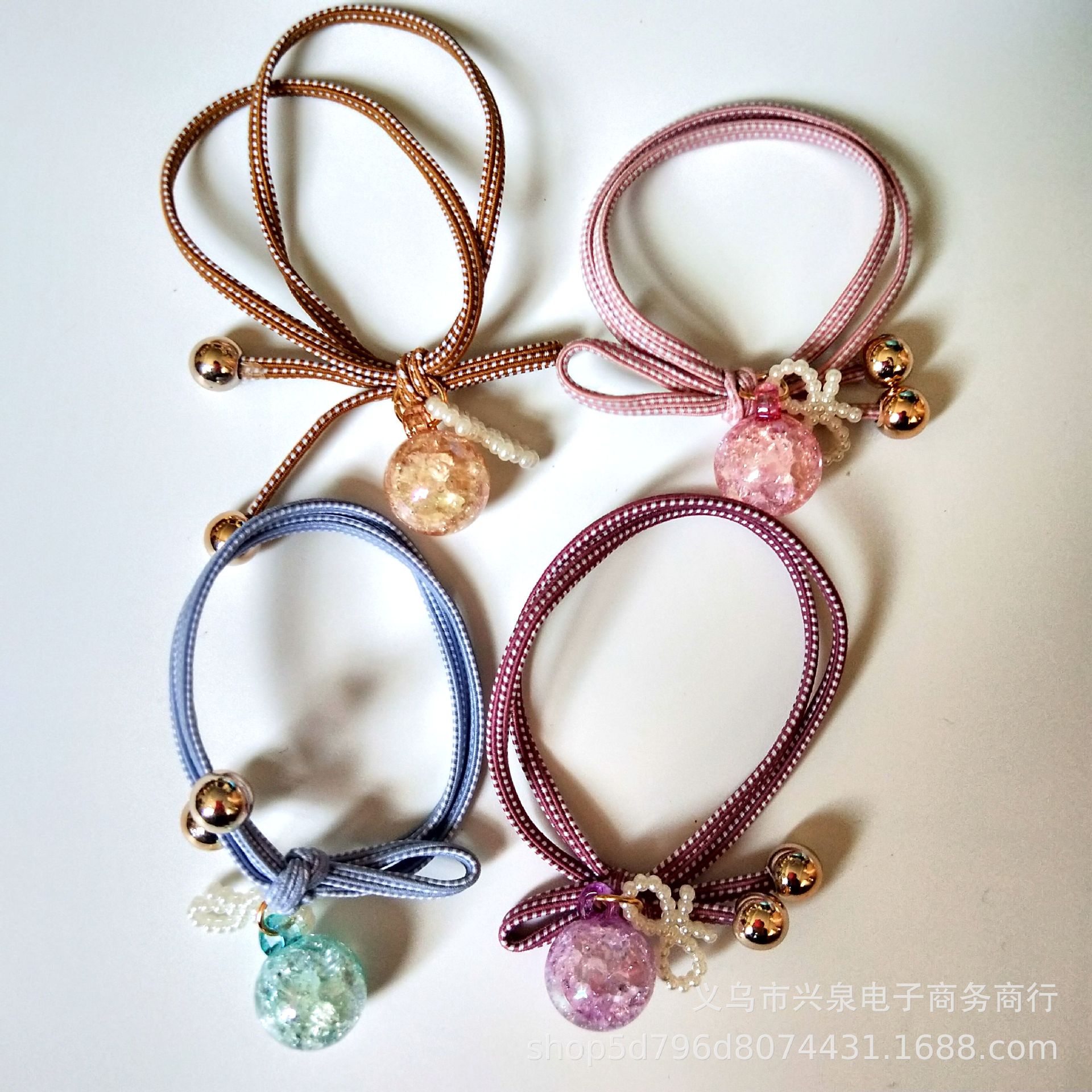 Korean Style Popular Colorful Ball Rubber Band Crack Crystal Ball Hair Rope Fashion Colorful Ropes Rubber Band One Yuan Stall Rubber Band Korean Style Popular Colorful Ball Rubber Band Crack Crystal Ball Hair Rope Fashion Colorful Ropes Rubber Band One Yuan Stall Rubber Band