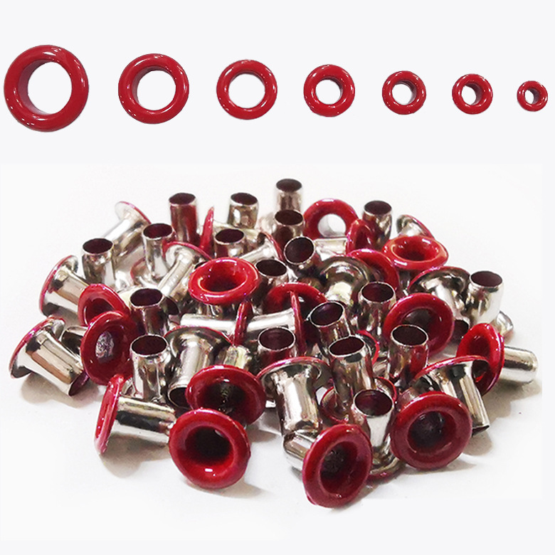 Wholesale Color Buckle Canvas Buttonhole Spray Paint Metal Eyelets Rivet Color Eyelet Button