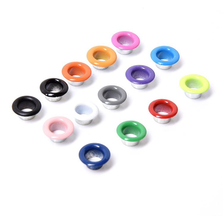 Wholesale Color Buckle Canvas Buttonhole Spray Paint Metal Eyelets Rivet Color Eyelet Button