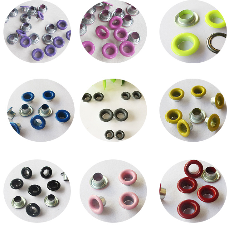 Wholesale Color Buckle Canvas Buttonhole Spray Paint Metal Eyelets Rivet Color Eyelet Button