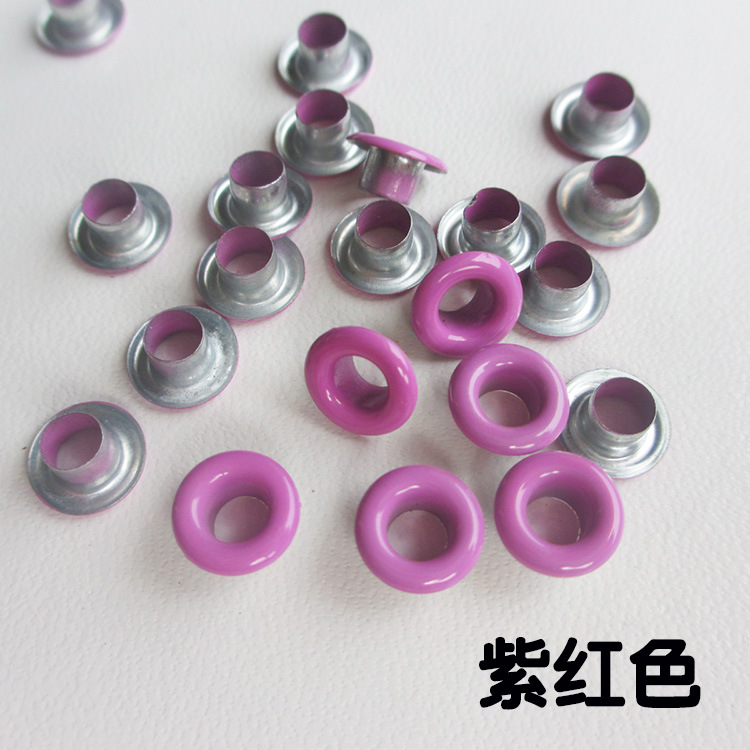 Wholesale Color Buckle Canvas Buttonhole Spray Paint Metal Eyelets Rivet Color Eyelet Button