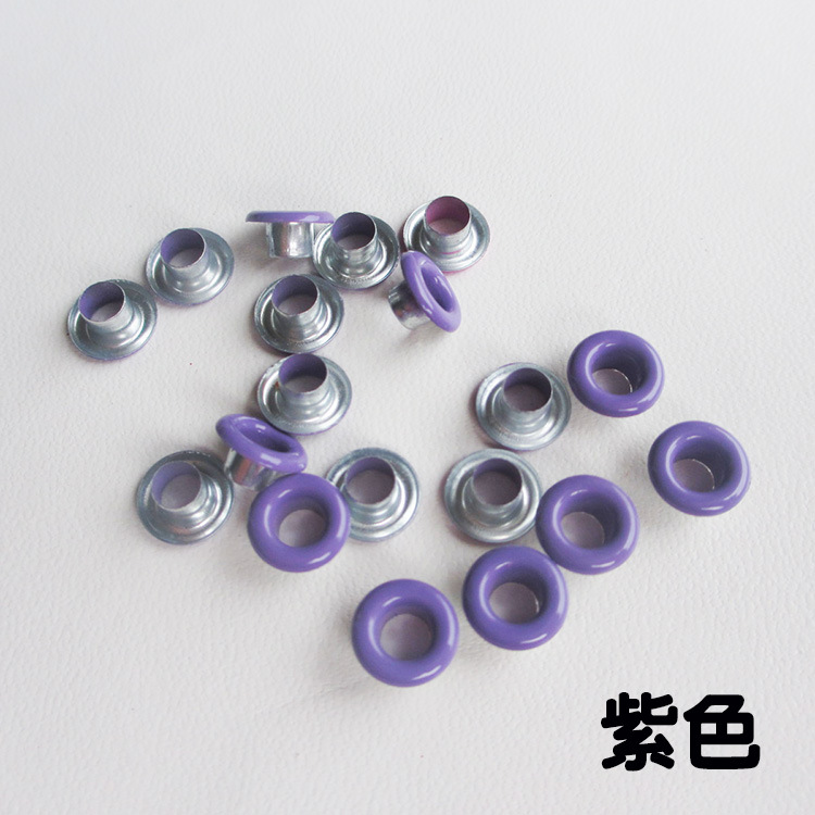 Wholesale Color Buckle Canvas Buttonhole Spray Paint Metal Eyelets Rivet Color Eyelet Button
