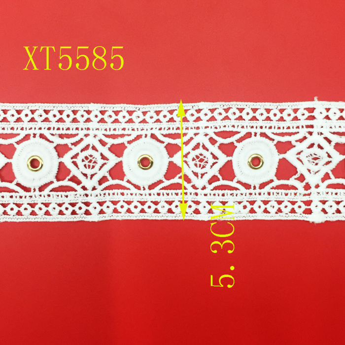 Foreign trade popular milk silk garment accessories accessories eyelet lace embroidery water soluble lace bar