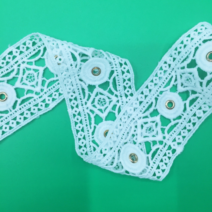 Foreign trade popular milk silk garment accessories accessories eyelet lace embroidery water soluble lace bar