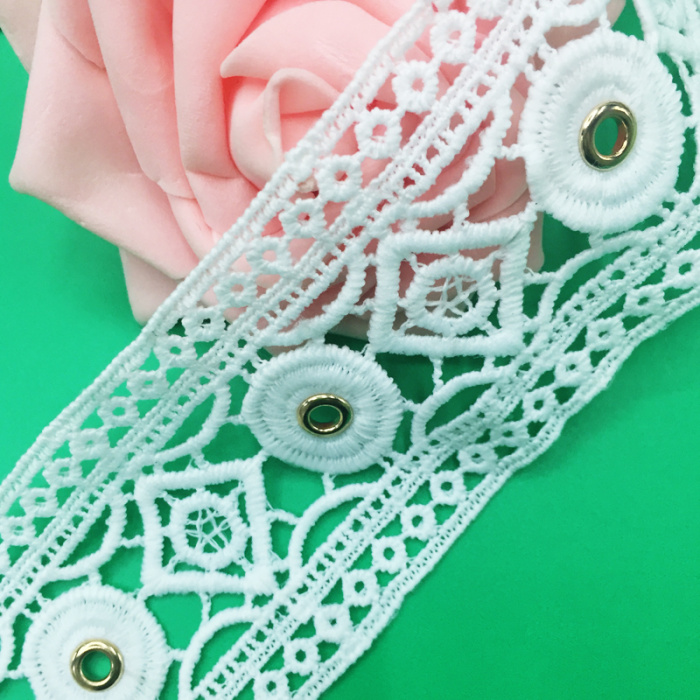 Foreign trade popular milk silk garment accessories accessories eyelet lace embroidery water soluble lace bar