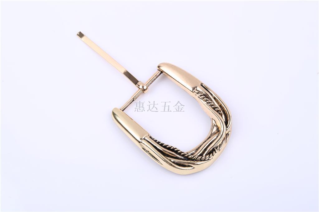 Brass stainless steel belt buckle, pin buckle, casual women 's belt buckle, belt buckle, the head belt buckle