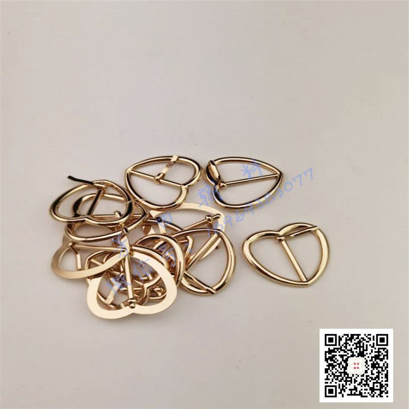 25 Inner Diameter Alloy White Gold Heart Shaped Decorative Buckle Belt Buckle Belt Buckle