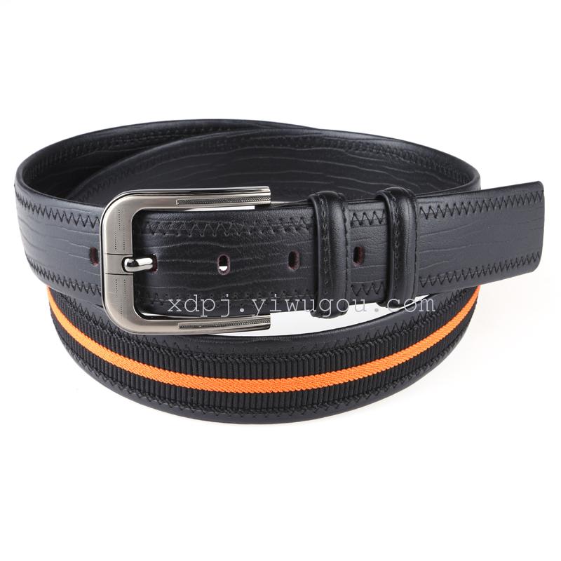 2015 new elastic leather belt leather decorative paint chain belt buckle pin