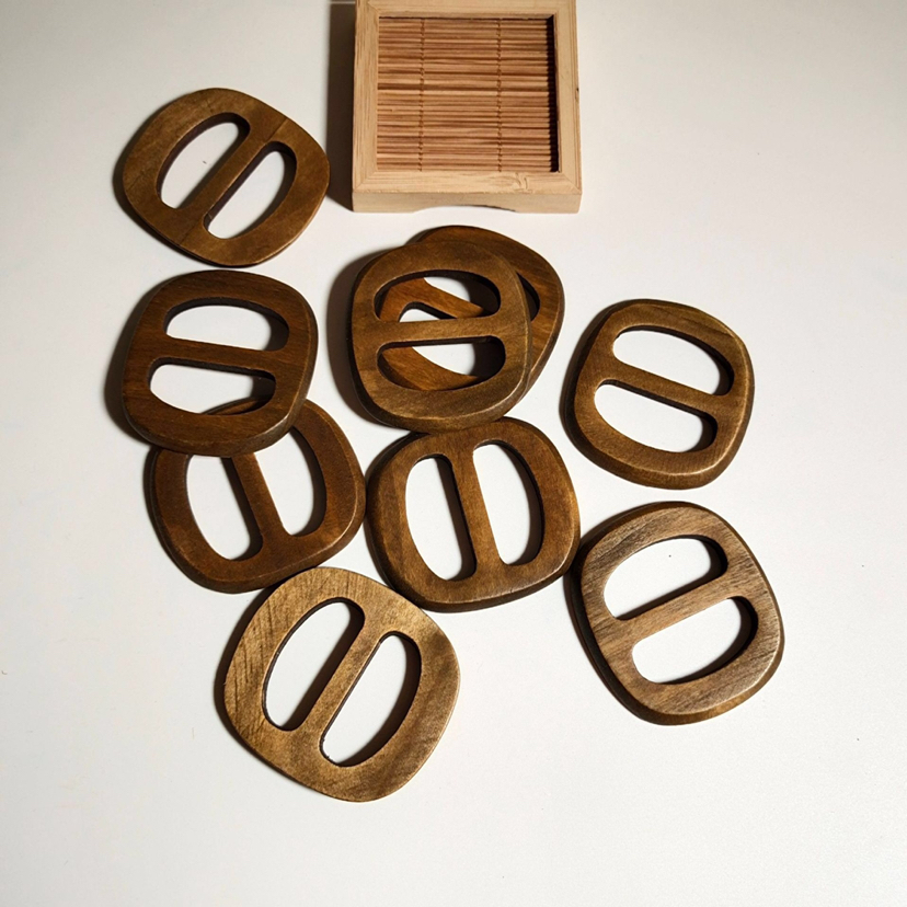Factory Direct Sales Wholesale Wooden Buckle Luggage Buckle Button Metal Button Belt Buckle