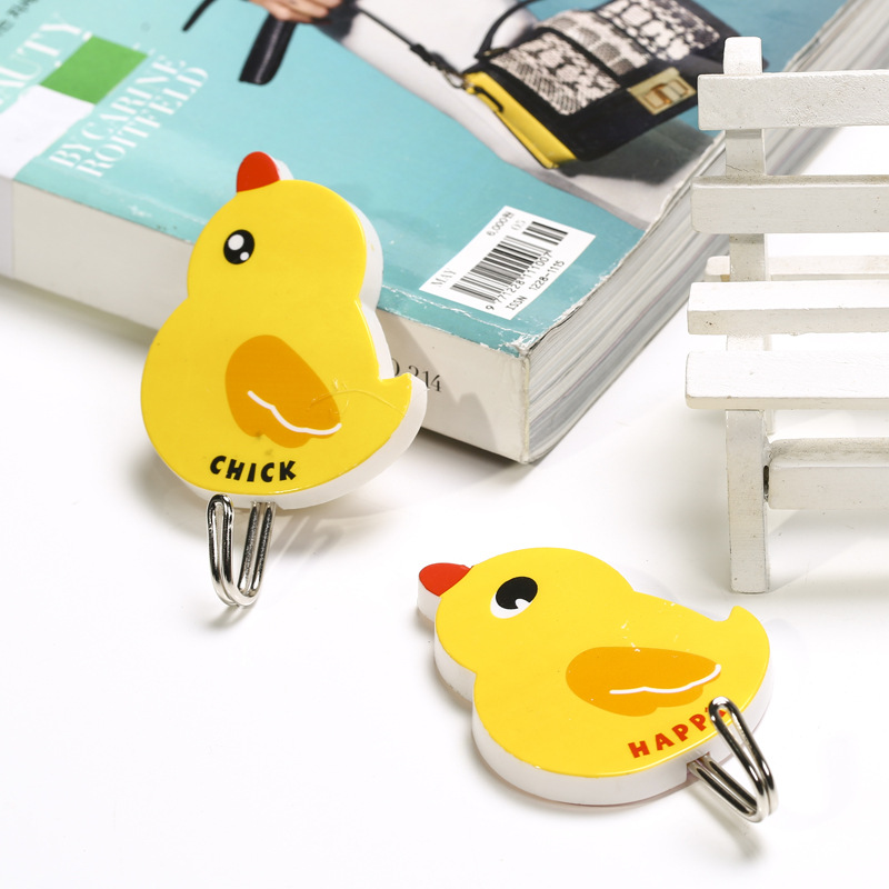 3 Pack Set Strong Wall Sticky Hook Plastic Cartoon Bedroom Clothes Hook Sundries Hanging behind the Door Hook 134