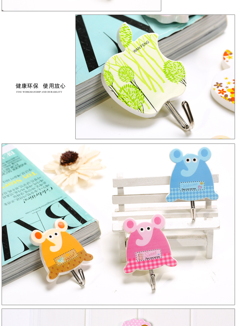 3 Pack Set Strong Wall Sticky Hook Plastic Cartoon Bedroom Clothes Hook Sundries Hanging behind the Door Hook 134 3 Pack Set Strong Wall Sticky Hook Plastic Cartoon Bedroom Clothes Hook Sundries Hanging behind the Door Hook 134