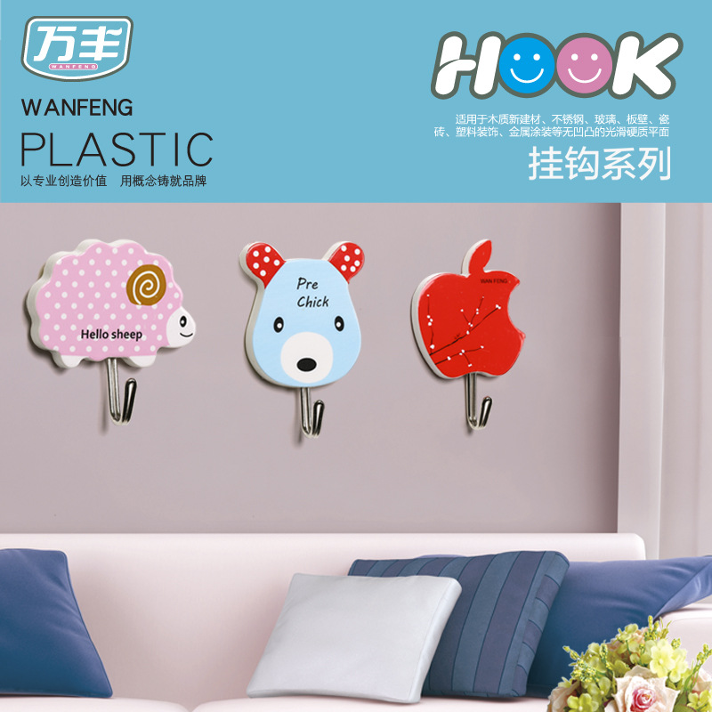 3 Pack Set Strong Wall Sticky Hook Plastic Cartoon Bedroom Clothes Hook Sundries Hanging behind the Door Hook 134 3 Pack Set Strong Wall Sticky Hook Plastic Cartoon Bedroom Clothes Hook Sundries Hanging behind the Door Hook 134