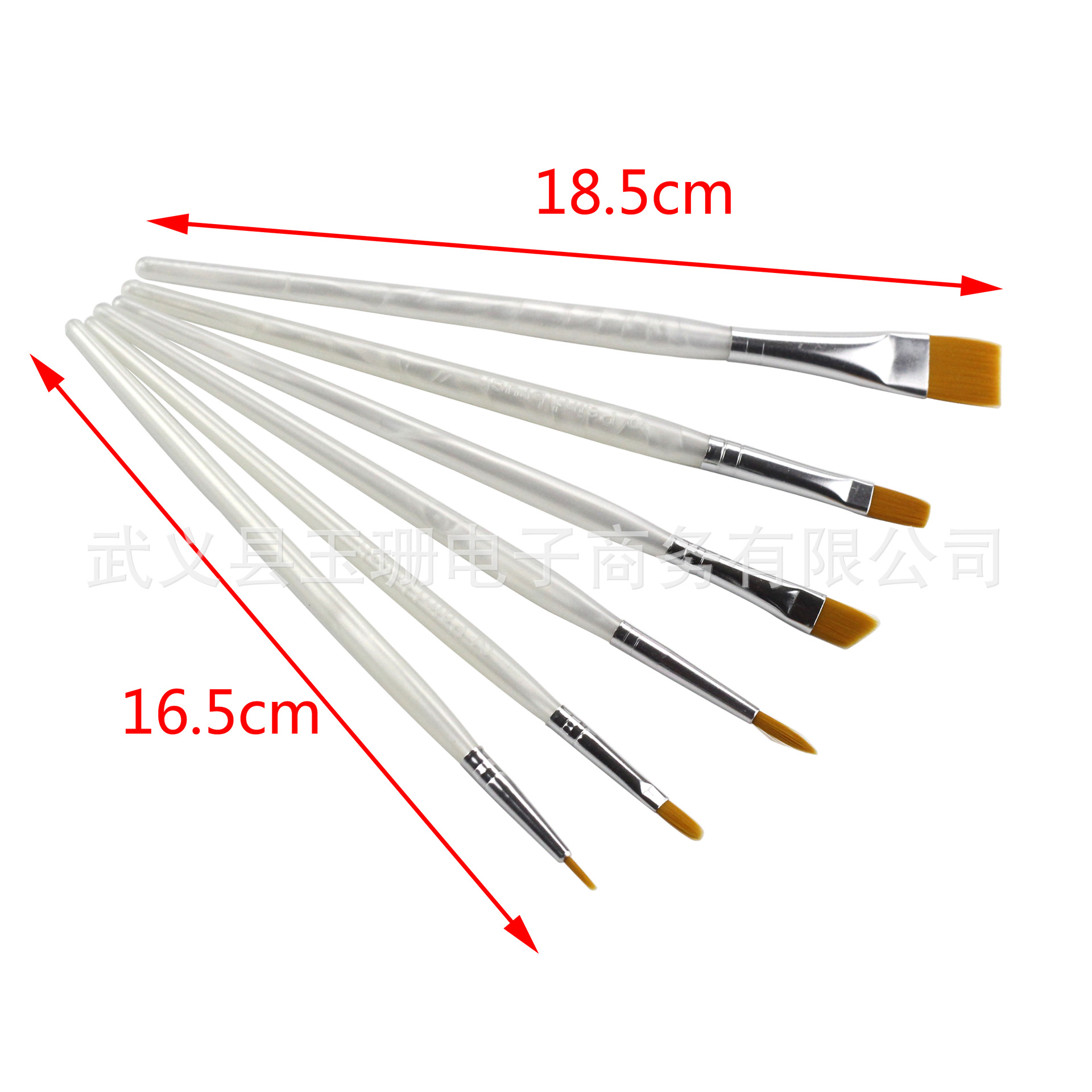 Drawing Pen Nylon Wool White Penholder Toner Pigment Painting Brush Wide and Narrow Hook Line Full Set of 6 Brushes
