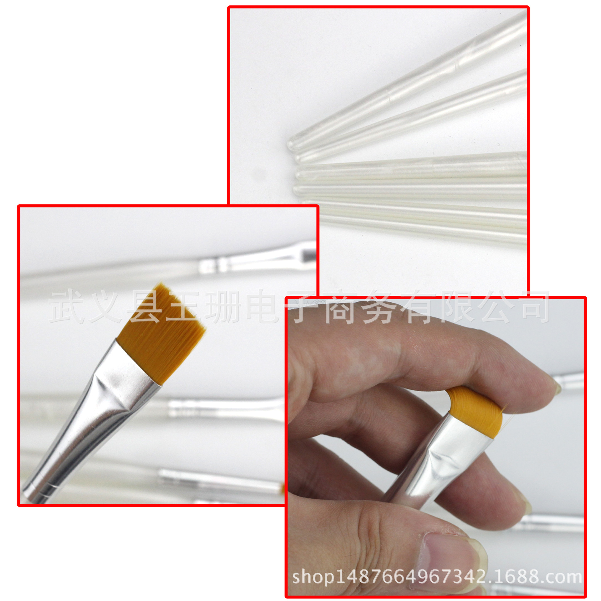 Drawing Pen Nylon Wool White Penholder Toner Pigment Painting Brush Wide and Narrow Hook Line Full Set of 6 Brushes