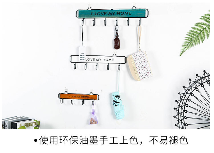 Japanese-Style Iron hook Wall Hanging Retro Iron Art Door Cloakroom Key 4 Hook Hanger Kitchen Wall Decoration Wholesale