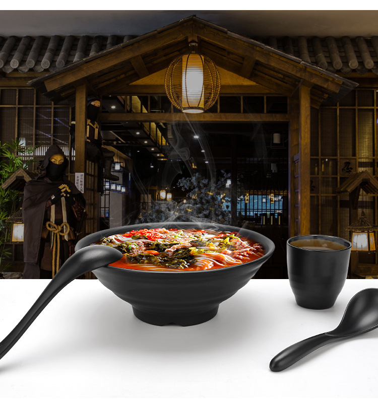 Spoon Plastic Soup Spoon Skewed Spoon Creative Hook Spoon Japanese Imitation Porcelain Tableware Thicken and Lengthen