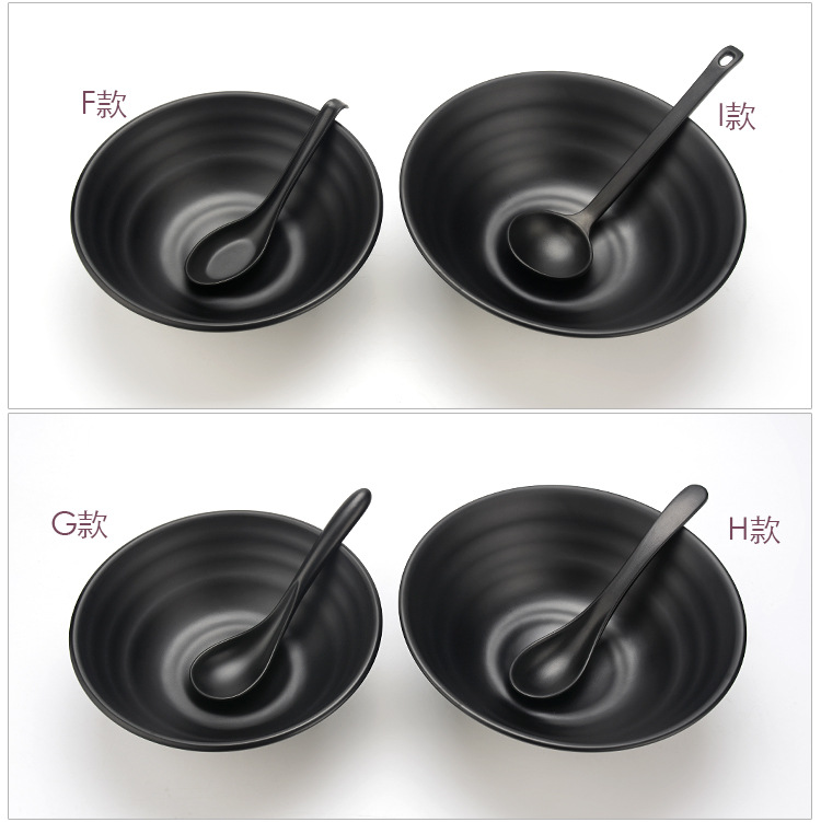 Spoon Plastic Soup Spoon Skewed Spoon Creative Hook Spoon Japanese Imitation Porcelain Tableware Thicken and Lengthen