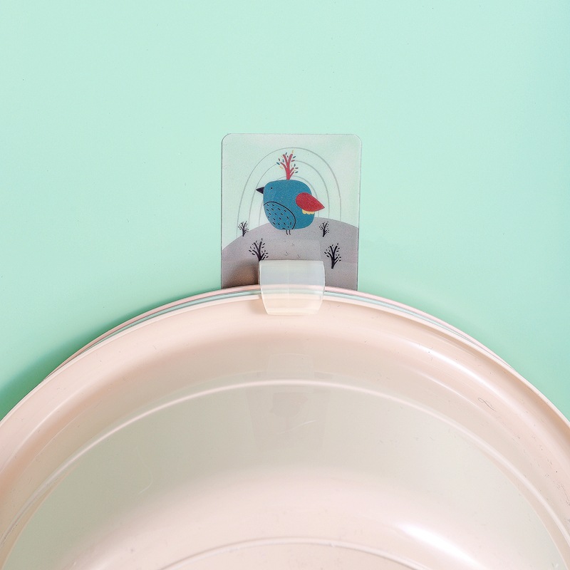 PunchFree Cartoon NonMarking Washstand Bathroom WallMounted Basin Clip Storage Rack Kitchen Washbasin Storage Hook Rack