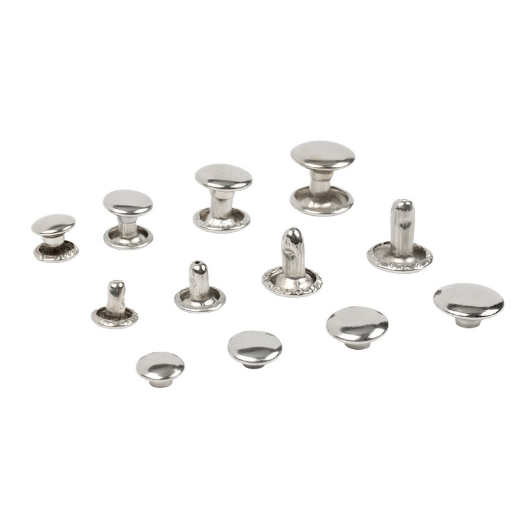 Spot supply of high quality stainless steel double rivet metal sub - female rivet single - face cap nail impact nail half - steel cap nail Spot supply of high quality stainless steel double rivet metal sub - female rivet single - face cap nail impact nail half - steel cap nail