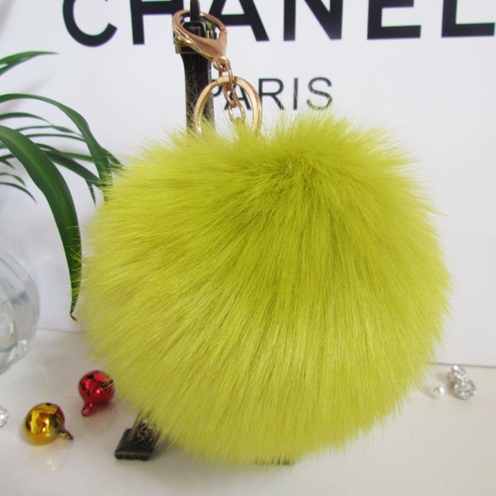 Sweet and lovely big imitation fox wool ball small pendant fashion Korean key chain plush bag hanging ornaments getting out