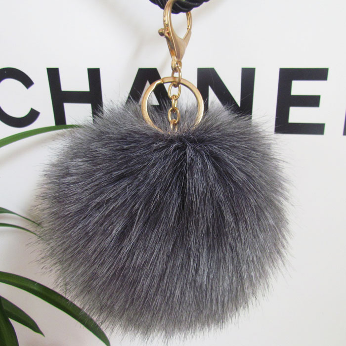 Sweet and lovely big imitation fox wool ball small pendant fashion Korean key chain plush bag hanging ornaments getting out