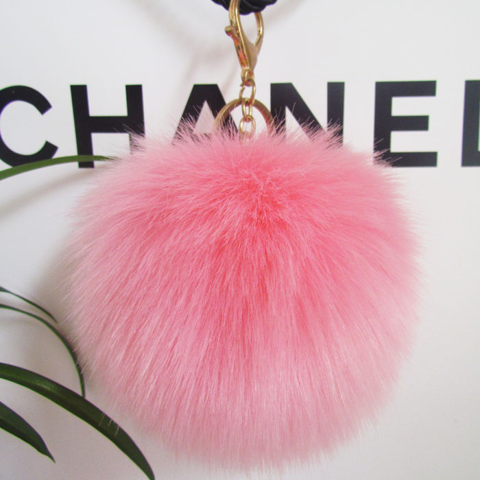 Sweet and lovely big imitation fox wool ball small pendant fashion Korean key chain plush bag hanging ornaments getting out