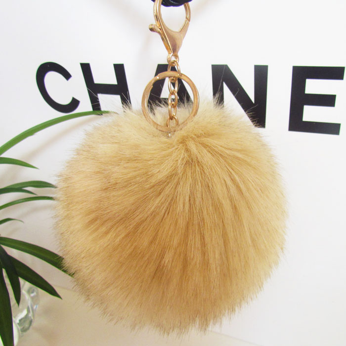 Sweet and lovely big imitation fox wool ball small pendant fashion Korean key chain plush bag hanging ornaments getting out