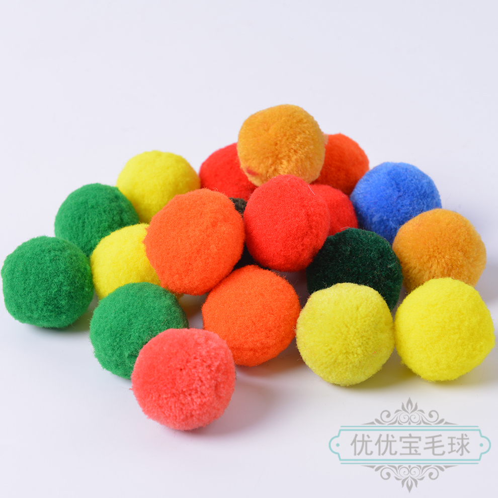 Factory Direct Sales Polypropylene Wool Ball Multi-Specification Multi-Color Polypropylene Wool Ball DIY Puzzle Hairy Ball Polypropylene Wool Ball