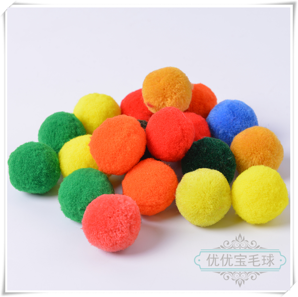 Factory Direct Sales Polypropylene Wool Ball Multi-Specification Multi-Color Polypropylene Wool Ball DIY Puzzle Hairy Ball Polypropylene Wool Ball