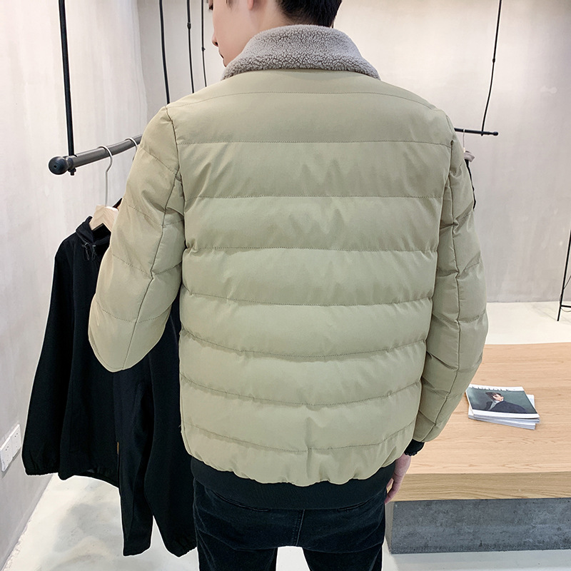 Winter Clothing Coat Cotton-Padded Coat Men &#039;S Trendy Winter Thickened Padded Jacket 2021 New Fashion Brand Clothes Men &#039;S Fur Collar Workwear Cotton Coat