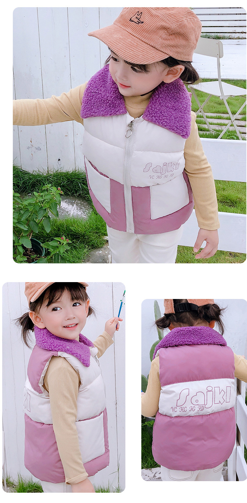 2020 Autumn and Winter New Children's Clothing Baby down Cotton Vest Boys and Girls Fur Collar Zipper Children's Vest Toddler Children Teens 2020 Autumn and Winter New Children's Clothing Baby down Cotton Vest Boys and Girls Fur Collar Zipper Children's Vest Toddler Children Teens