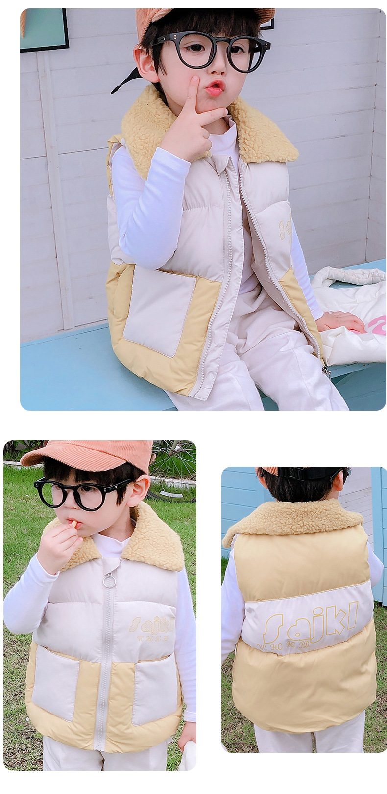 2020 Autumn and Winter New Children's Clothing Baby down Cotton Vest Boys and Girls Fur Collar Zipper Children's Vest Toddler Children Teens 2020 Autumn and Winter New Children's Clothing Baby down Cotton Vest Boys and Girls Fur Collar Zipper Children's Vest Toddler Children Teens