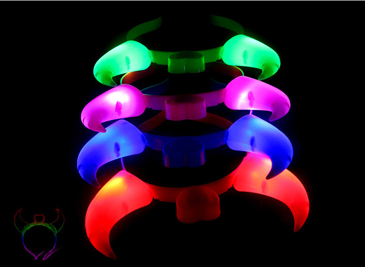 Luminous horn Flash Horn Korean version of the cow Horn Sequin bow concert party props manufacturers wholesale Luminous horn Flash Horn Korean version of the cow Horn Sequin bow concert party props manufacturers wholesale