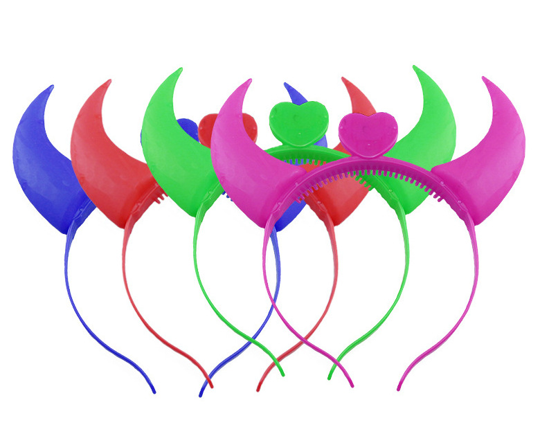 Luminous horn Flash Horn Korean version of the cow Horn Sequin bow concert party props manufacturers wholesale Luminous horn Flash Horn Korean version of the cow Horn Sequin bow concert party props manufacturers wholesale