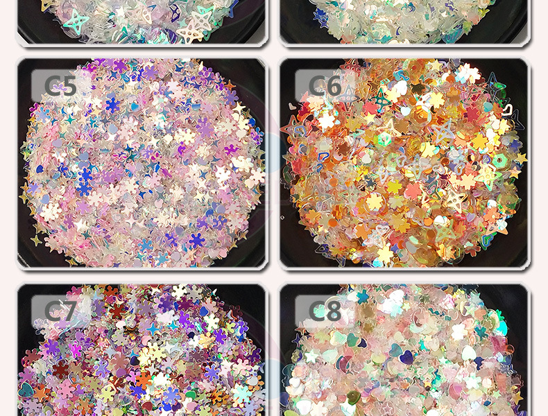Factory Sales Mixed Sequin 5G Machine Candy Small Package Nail Ornament Foreign Trade Toy Sequins Factory Sales Mixed Sequin 5G Machine Candy Small Package Nail Ornament Foreign Trade Toy Sequins