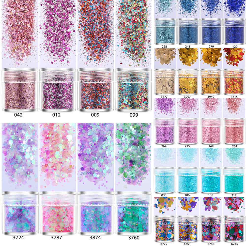 Glitter Powder Flash Powder Nail Ornament Sequin Gradient Set Laser Gel Nail Polish Makeup Epoxy Slim